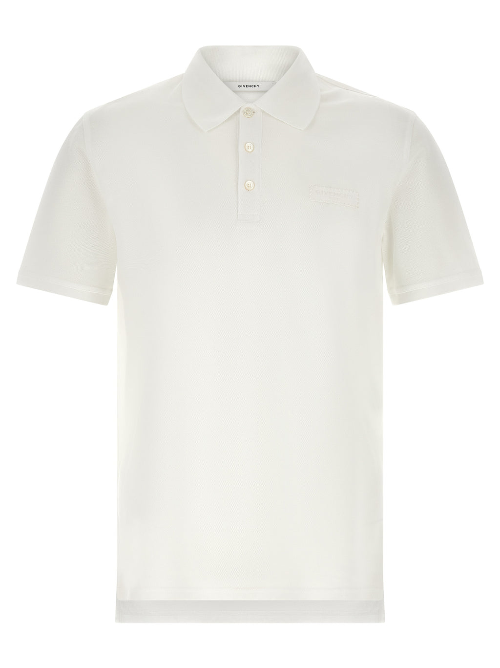 Givenchy White Cotton Polo Shirt