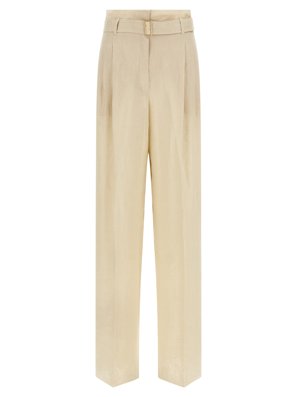 Max Mara Beige Linen Casual Pants