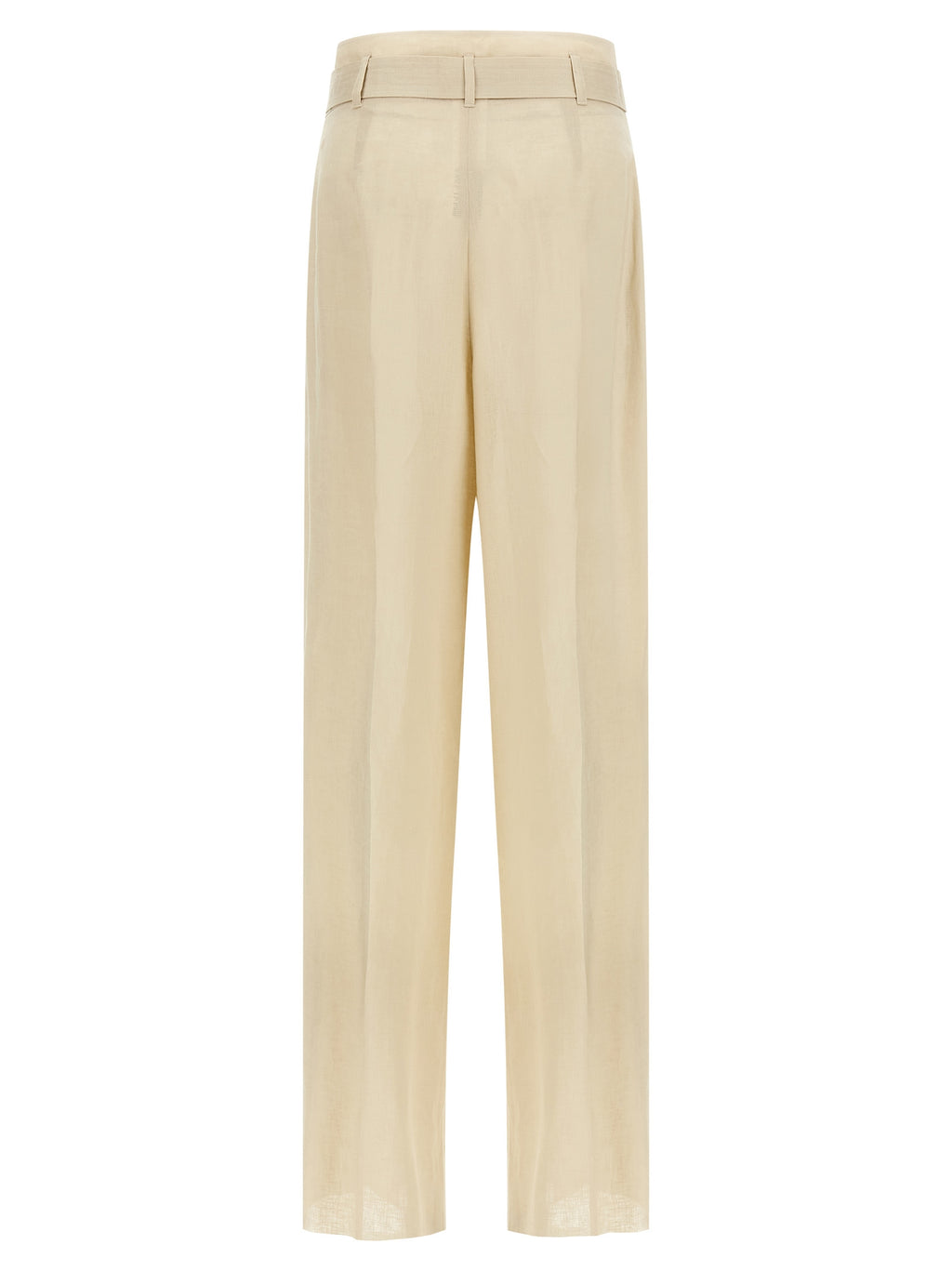 Max Mara Beige Linen Casual Pants