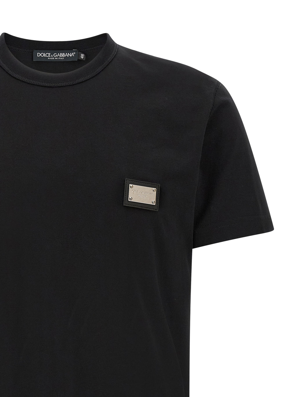 Dolce & Gabbana Black Cotton T-Shirt