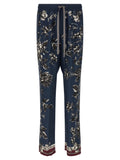 Dolce & Gabbana Blue Silk Casual Pants