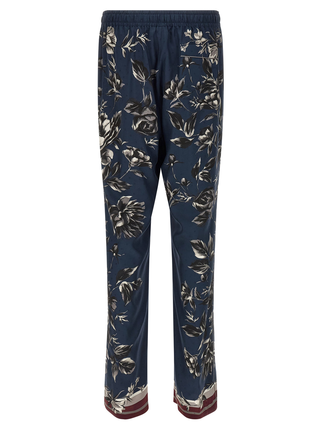 Dolce & Gabbana Blue Silk Casual Pants