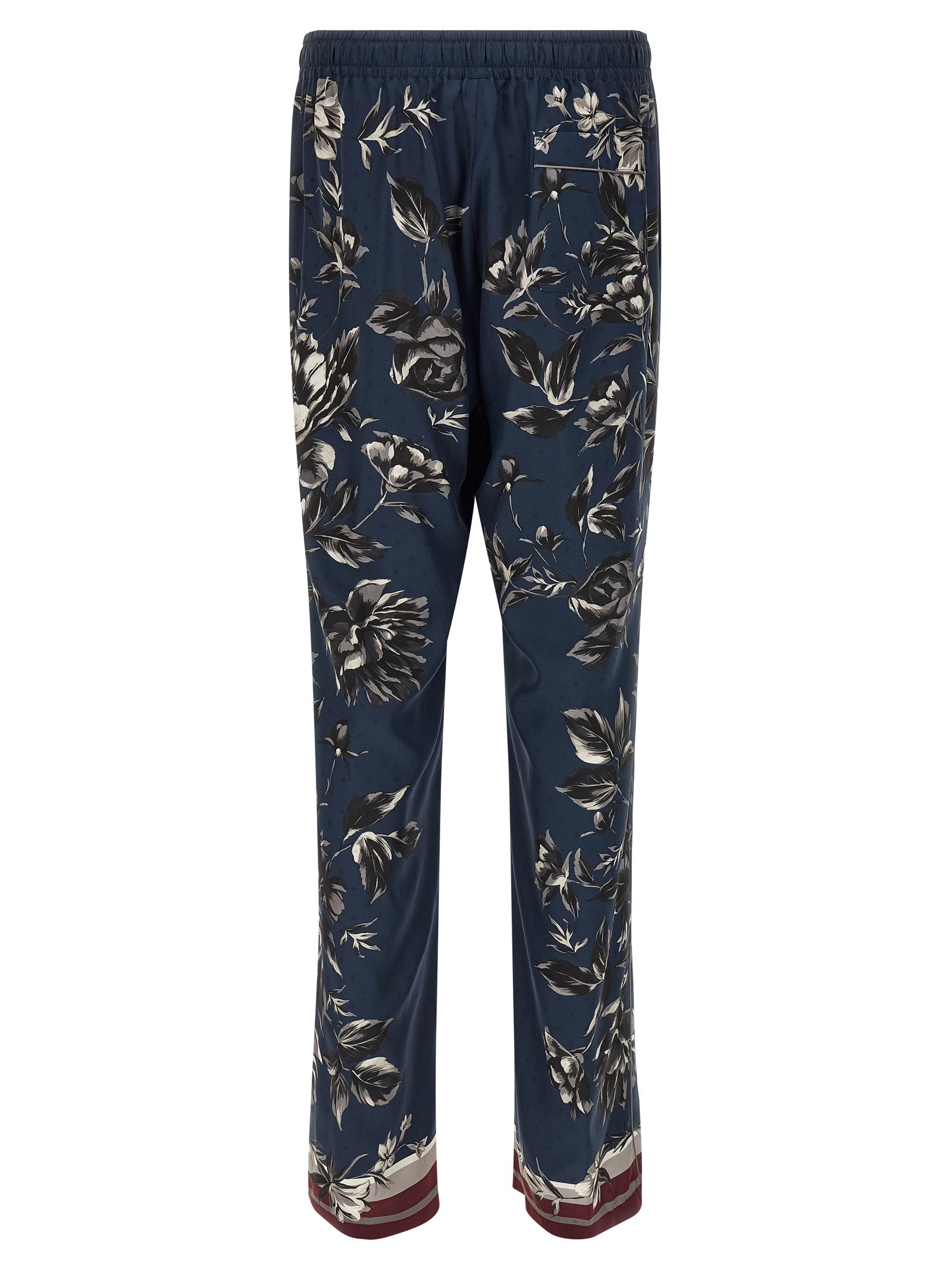 Dolce & Gabbana Blue Silk Casual Pants
