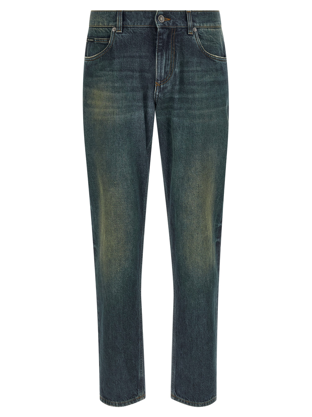 Dolce & Gabbana Blue Cotton Straight-Leg Jeans
