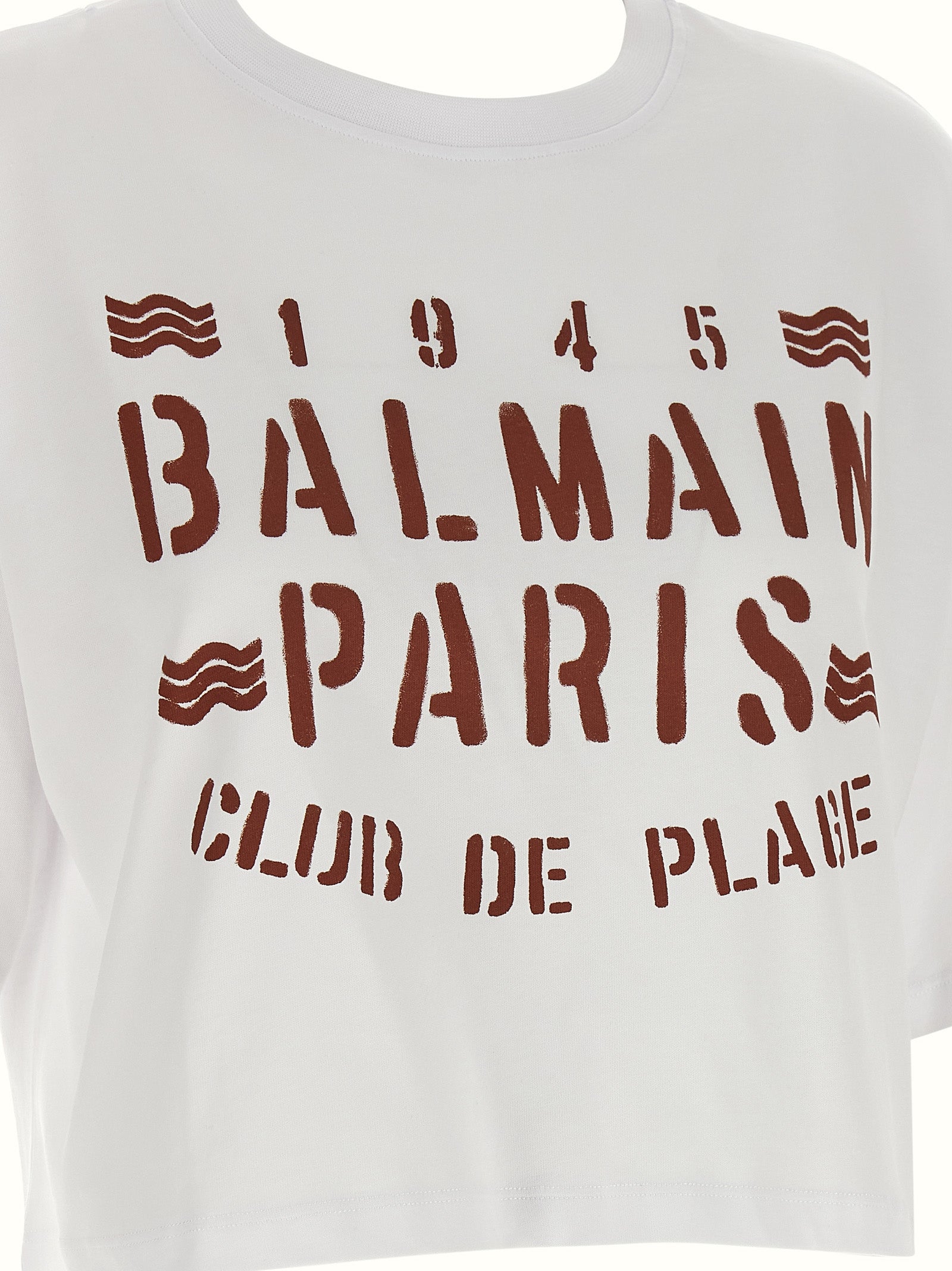 Balmain White Cotton T-Shirt