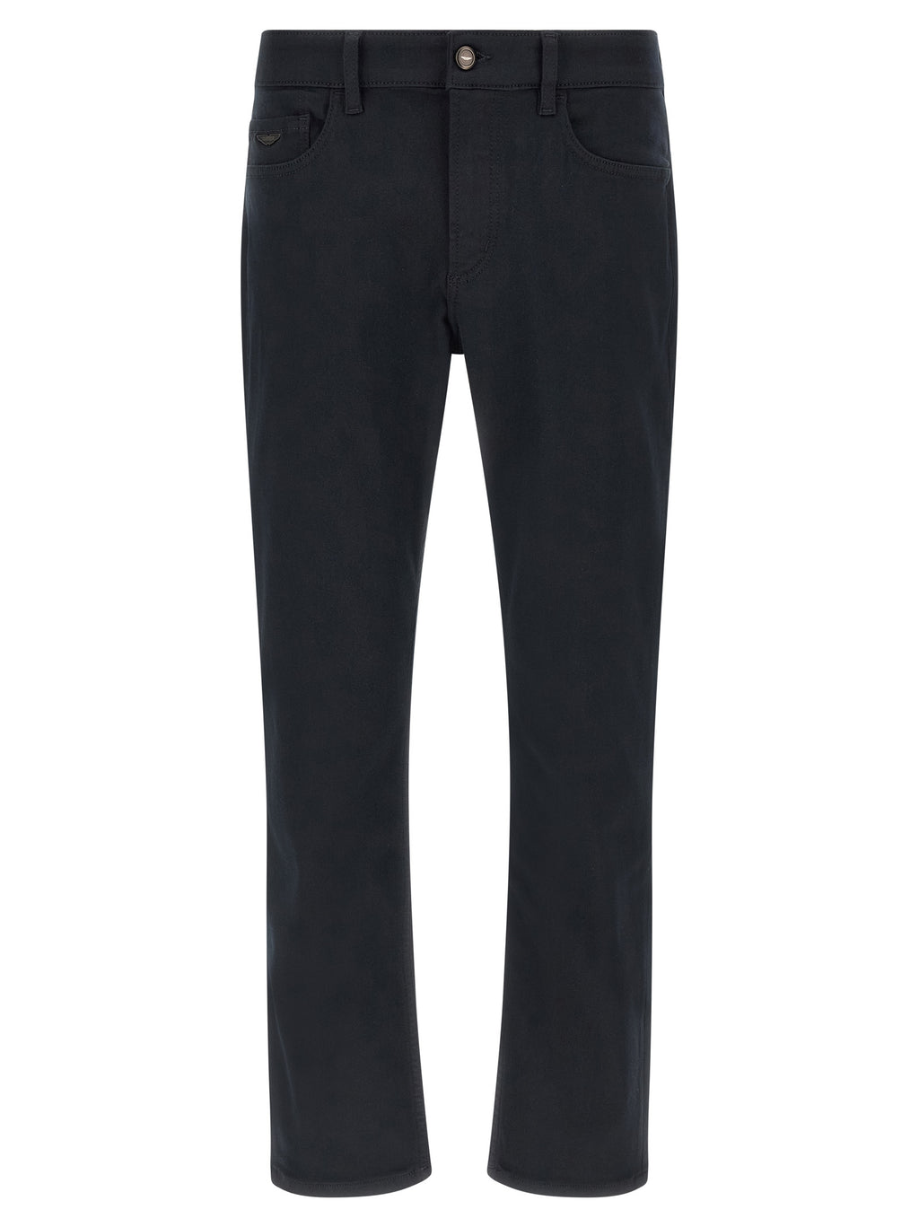 Hugo Boss Blue Polyester Straight-Leg Jeans