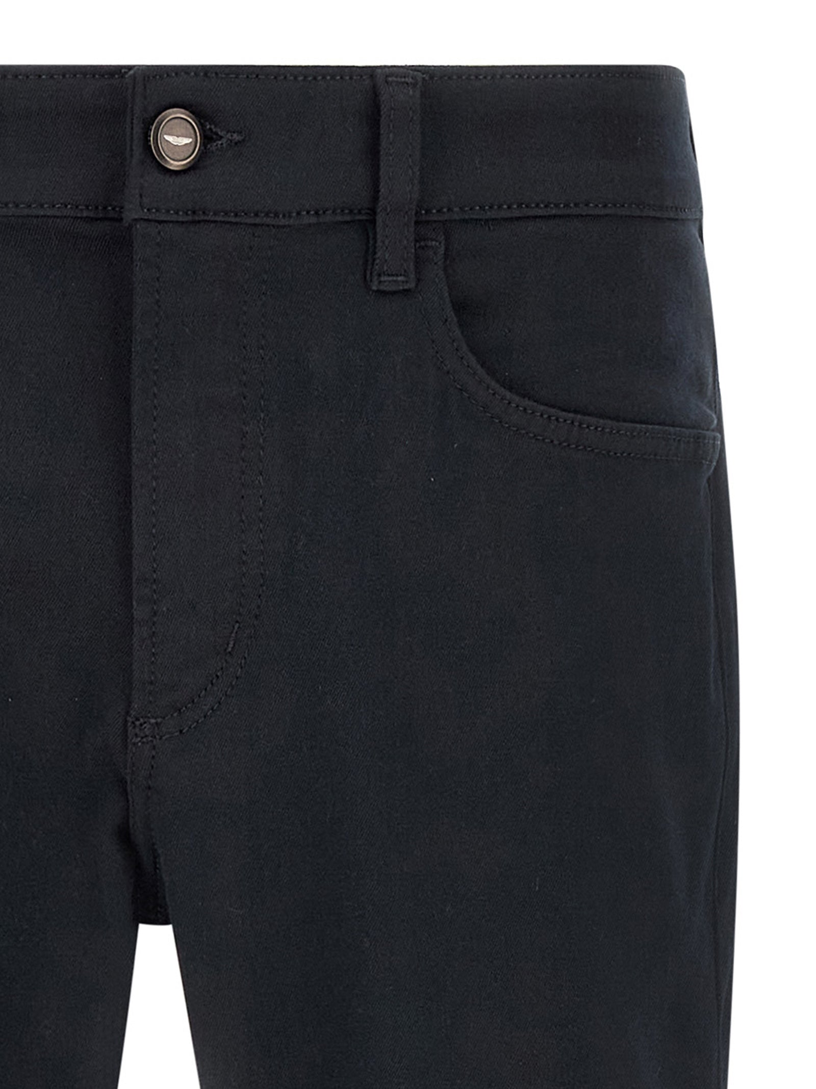 Hugo Boss Blue Polyester Straight-Leg Jeans