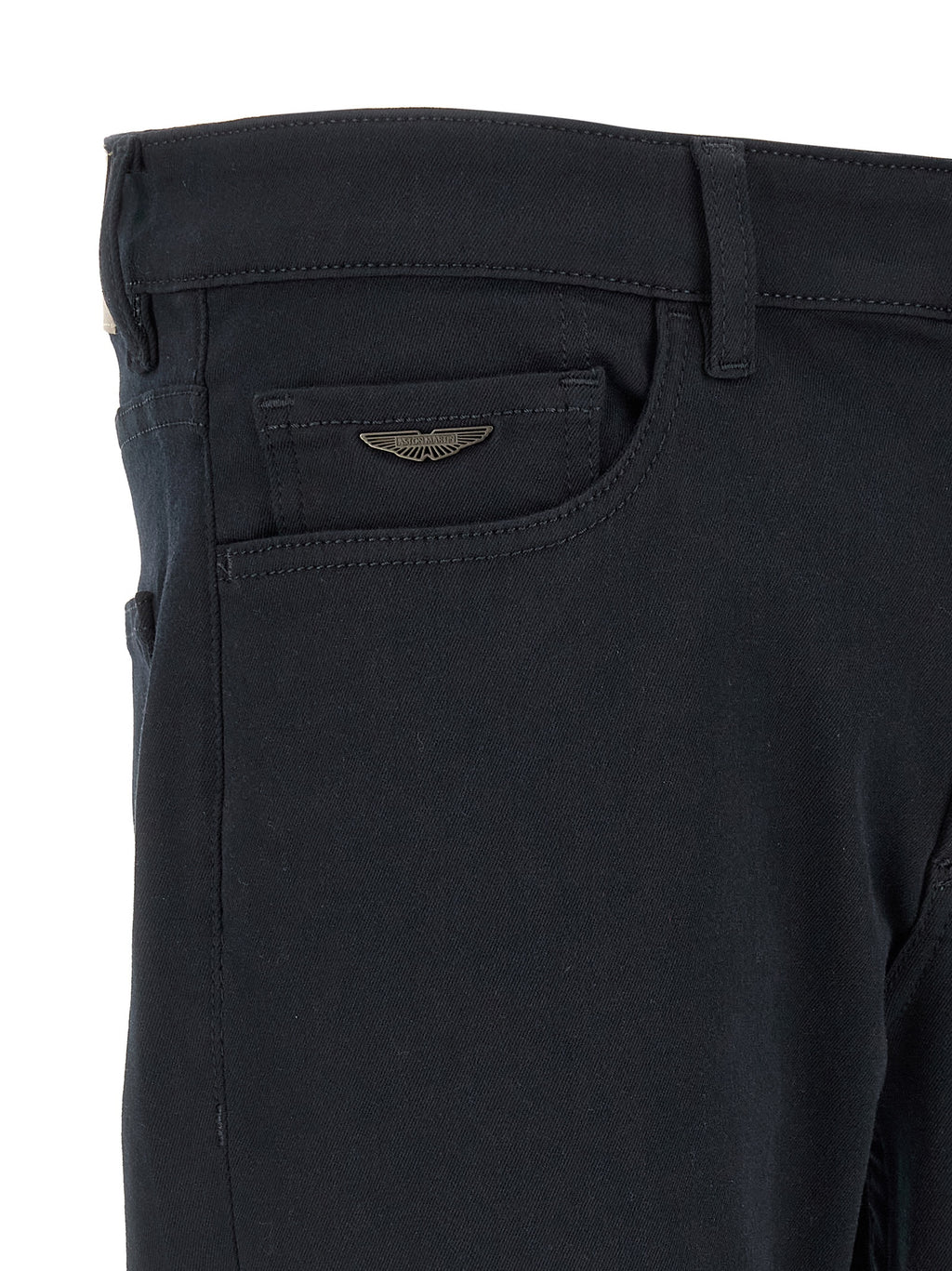 Hugo Boss Blue Polyester Straight-Leg Jeans