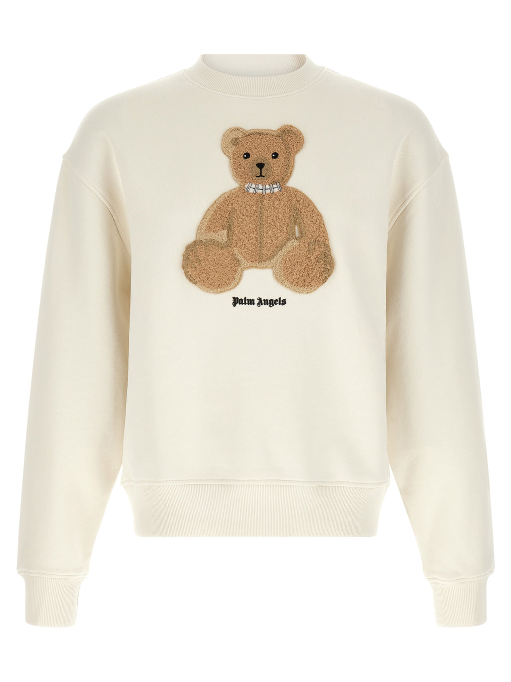 Palm Angels White Cotton Sweatshirt