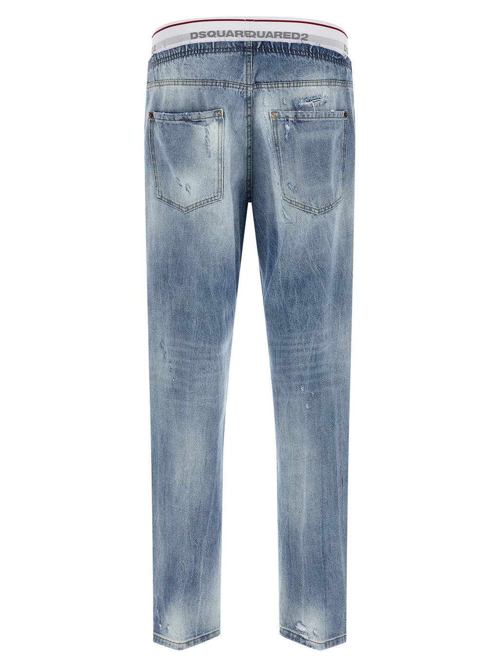 Dsquared² Blue Cotton Relaxed Fit Jeans