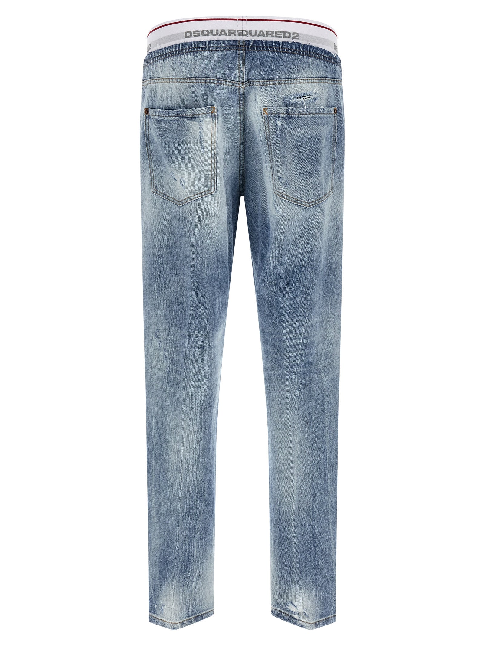 Dsquared² Blue Cotton Relaxed Fit Jeans