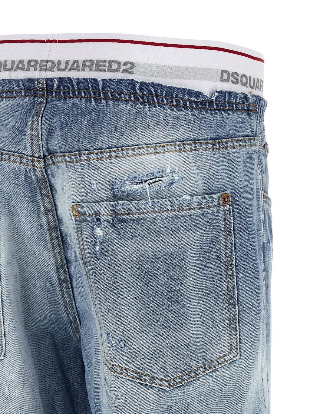Dsquared² Blue Cotton Relaxed Fit Jeans