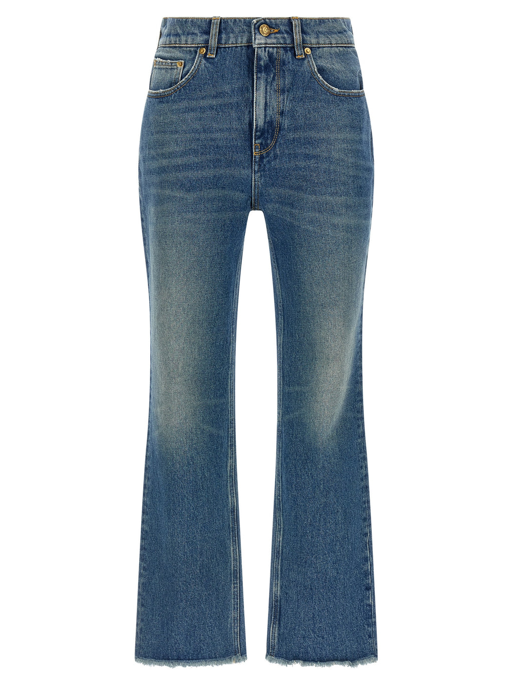 Golden Goose Blue Cotton Flared Jeans