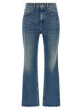 Golden Goose Blue Cotton Flared Jeans