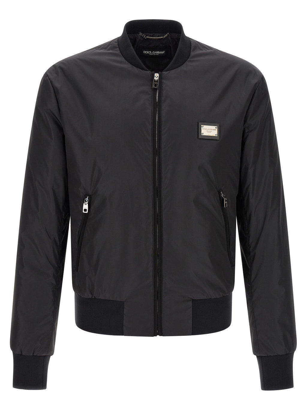 Dolce & Gabbana Black Polyamide Bomber