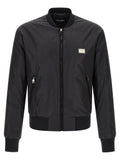 Dolce & Gabbana Black Polyamide Bomber
