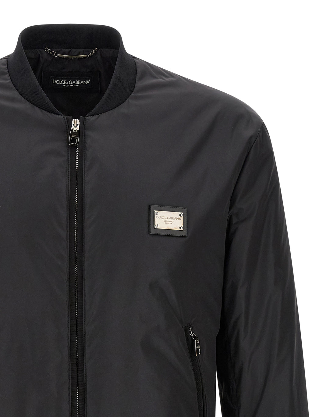 Dolce & Gabbana Black Polyamide Bomber