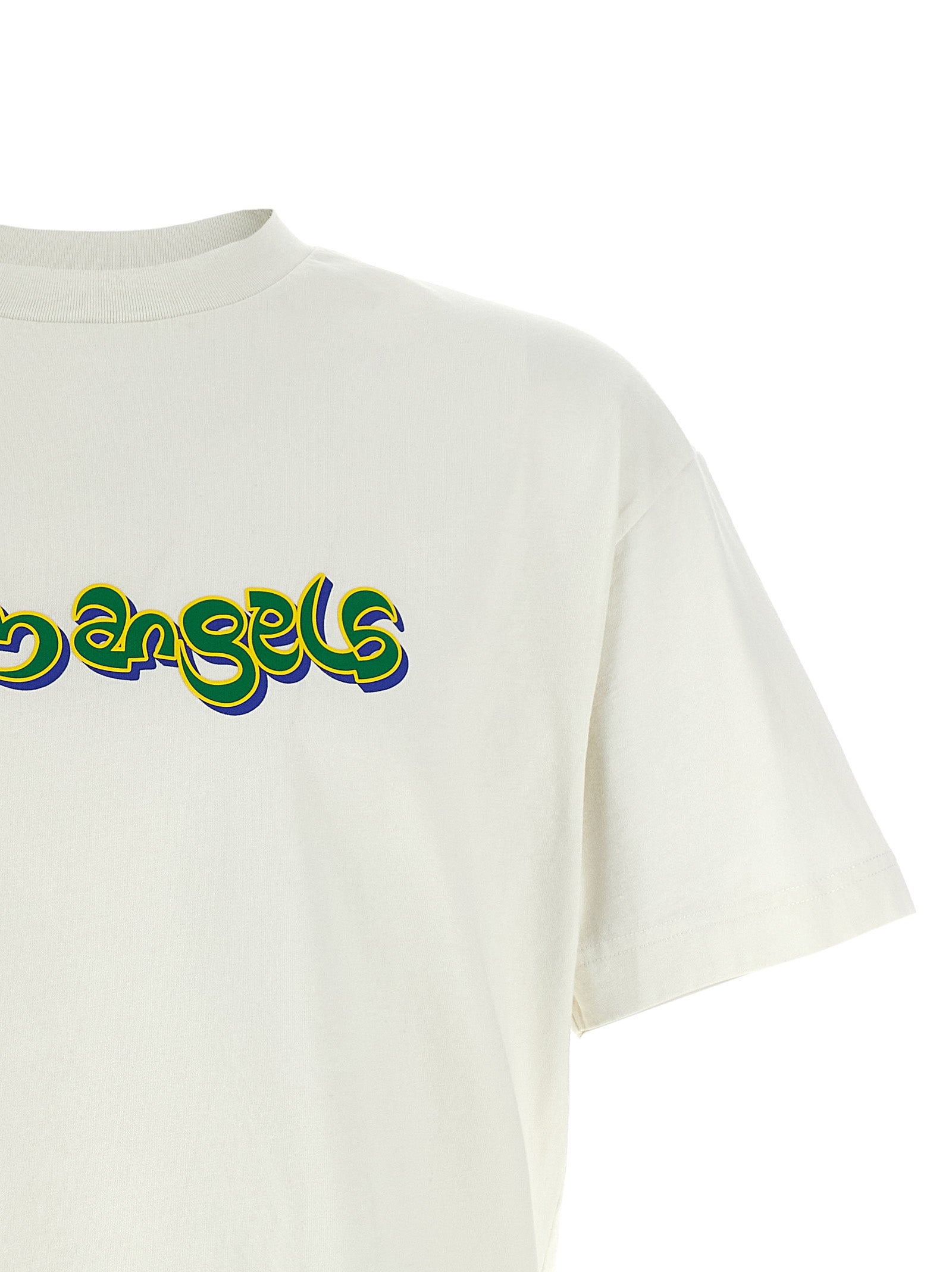 Palm Angels White Cotton T-Shirt