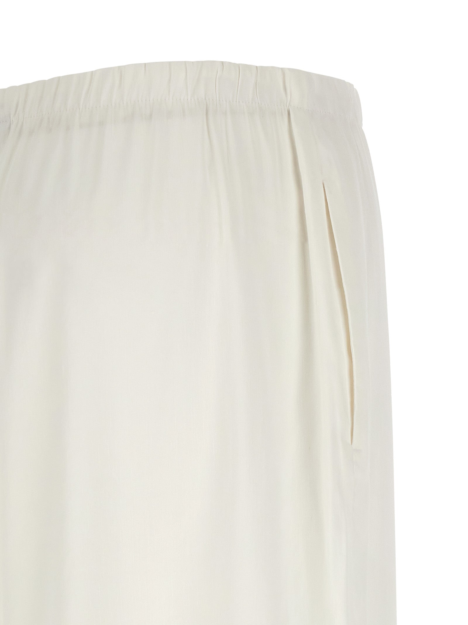 Max Mara White Linen Casual Pants