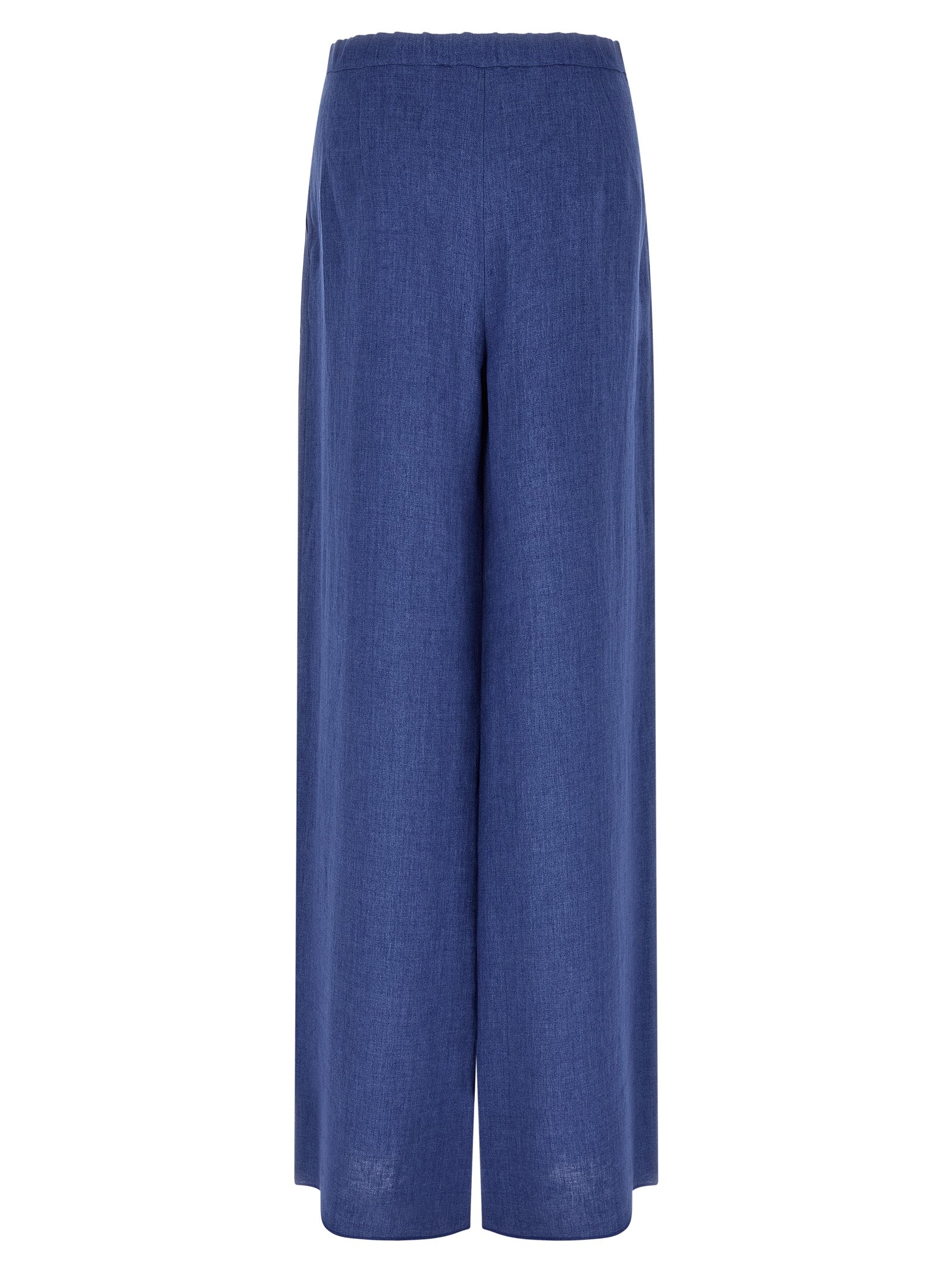 Max Mara Blue Linen Casual Pants