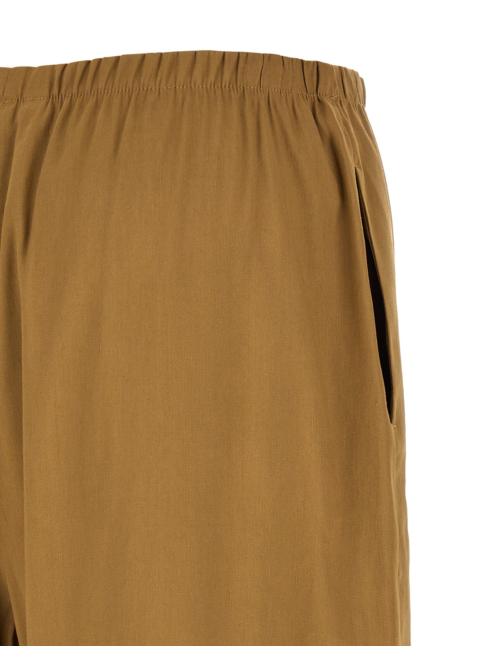 Max Mara Beige Linen Casual Pants