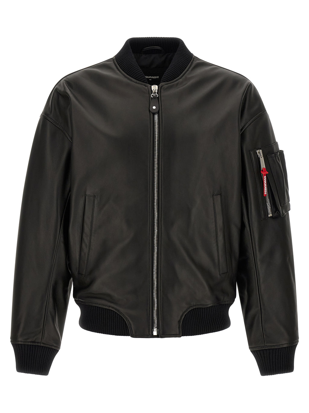 Dsquared² Black Leather Leather Jacket