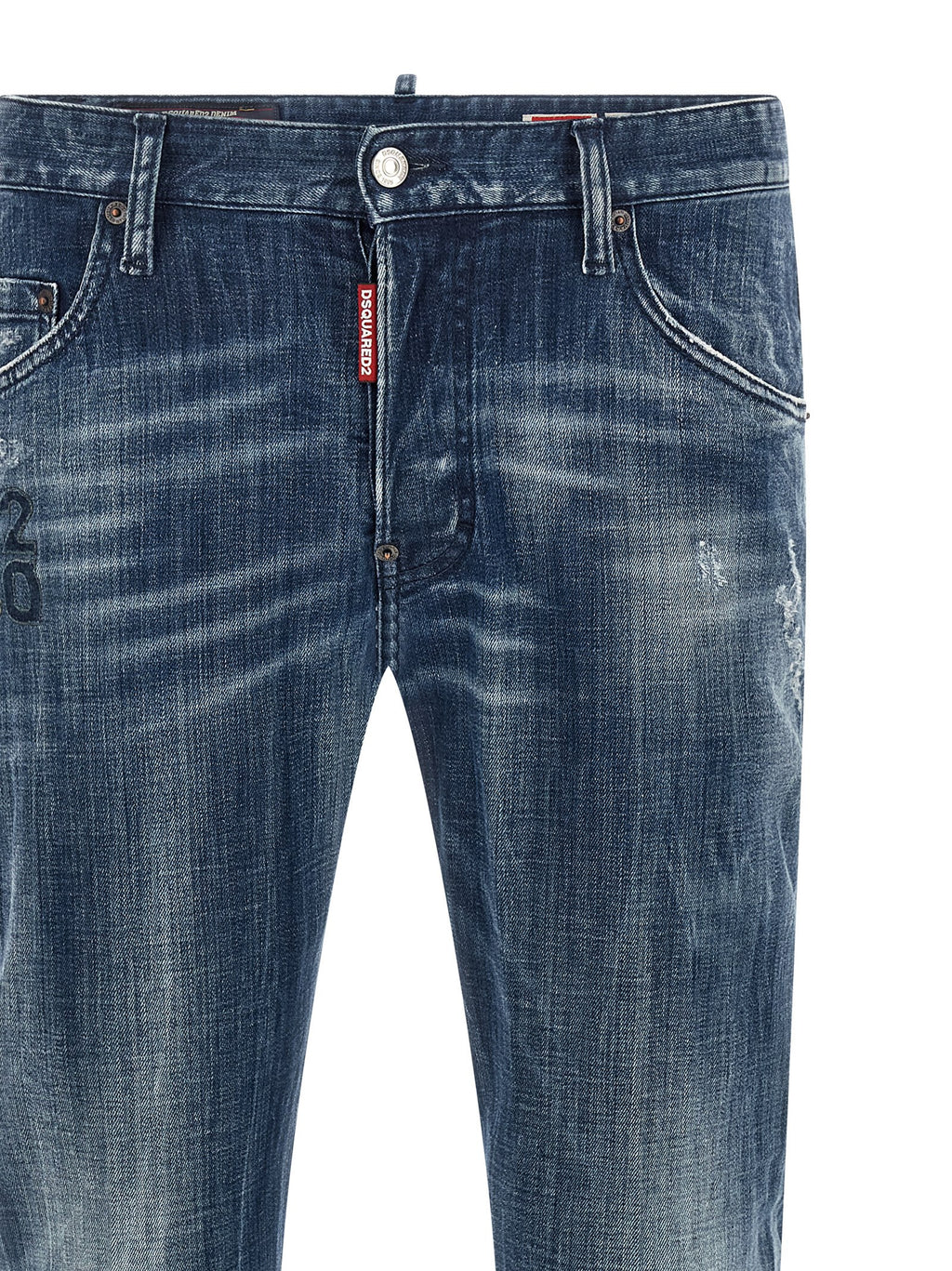 Dsquared² Blue Cotton Relaxed Fit Jeans