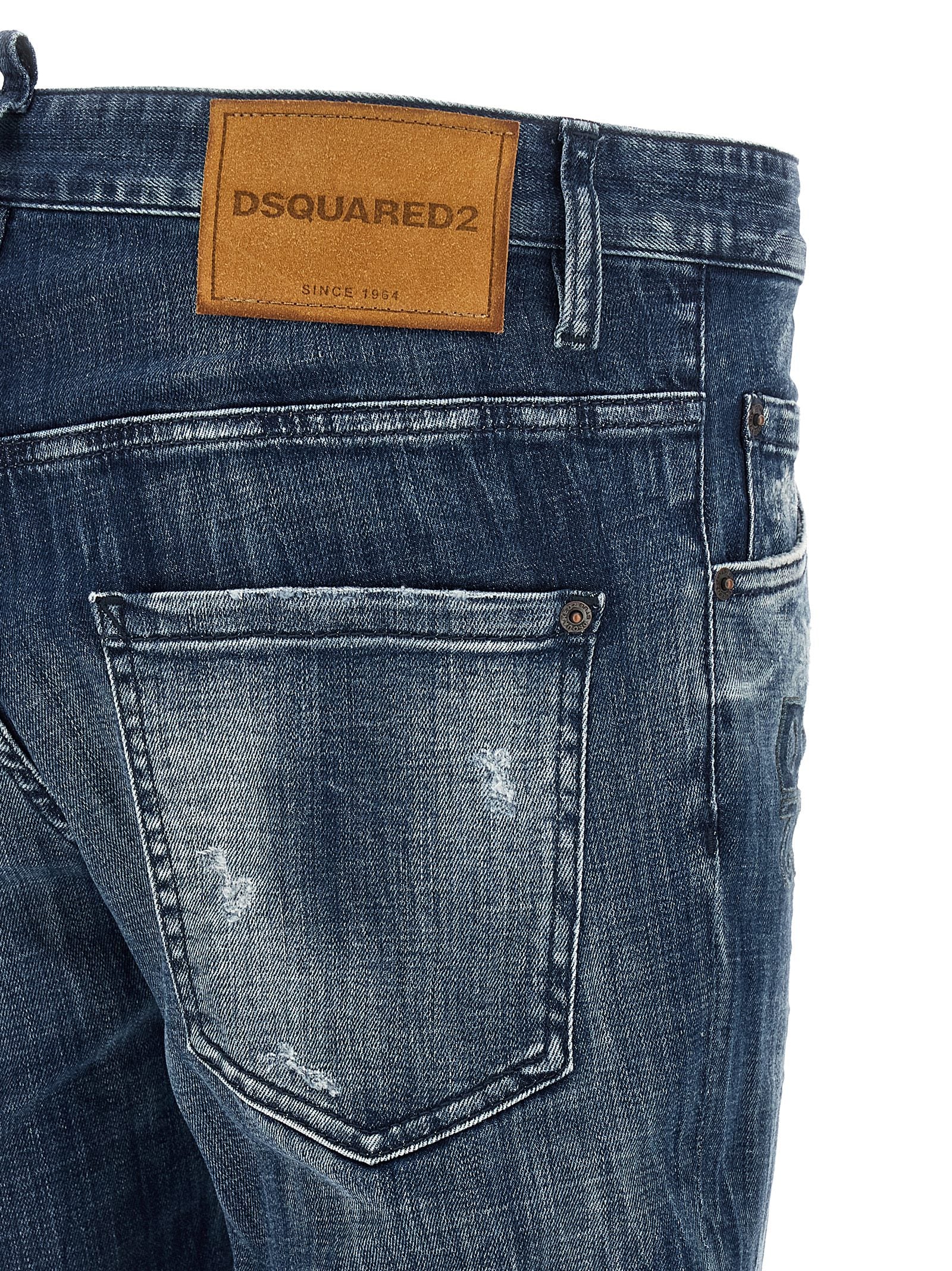 Dsquared² Blue Cotton Relaxed Fit Jeans