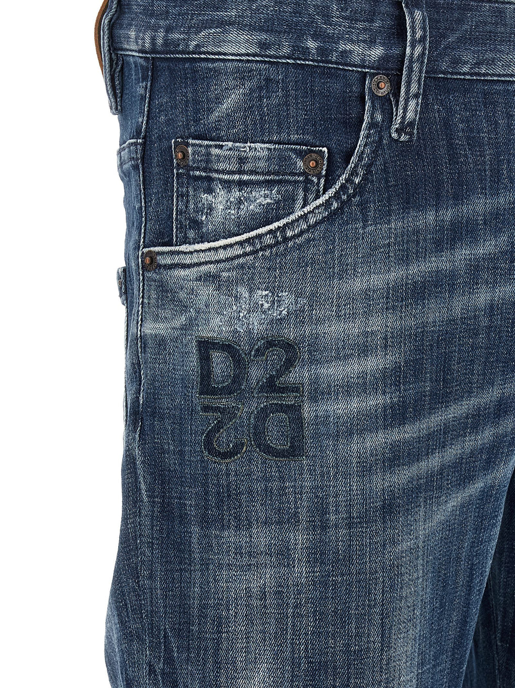 Dsquared² Blue Cotton Relaxed Fit Jeans