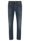 Dolce & Gabbana Blue Cotton Straight-Leg Jeans