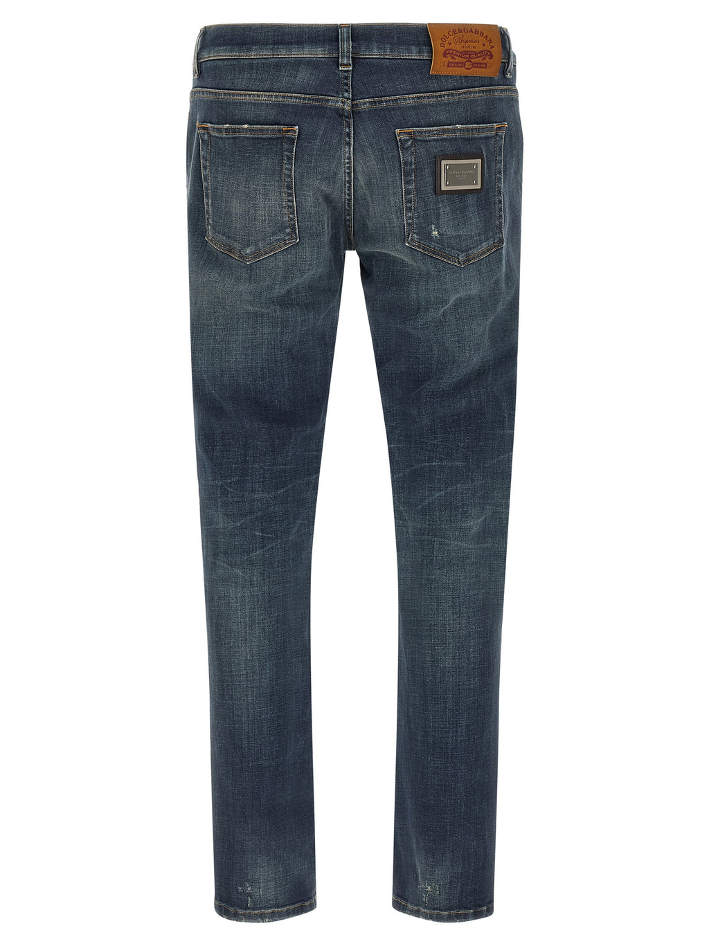 Dolce & Gabbana Blue Cotton Straight-Leg Jeans