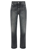 Versace Gray Cotton Straight-Leg Jeans