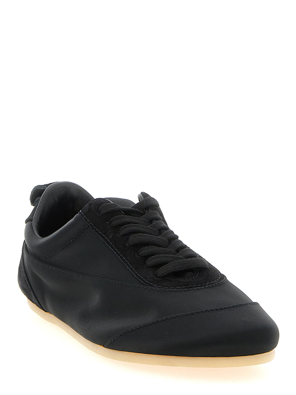Jil Sander Black Cotton Low Top Sneakers