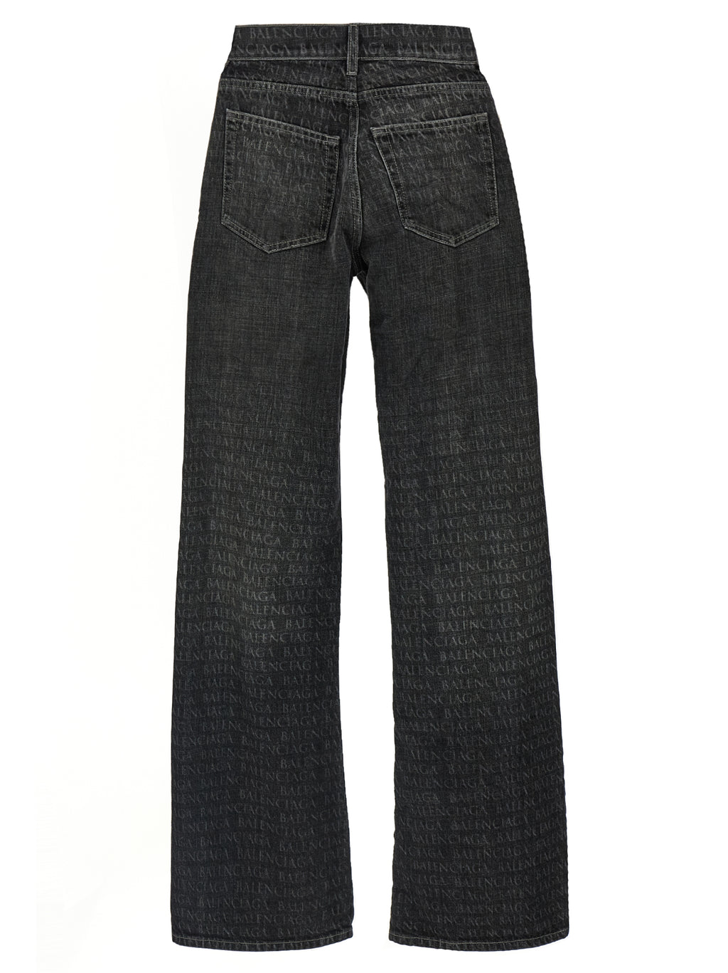 Balenciaga Black Cotton Flared Jeans