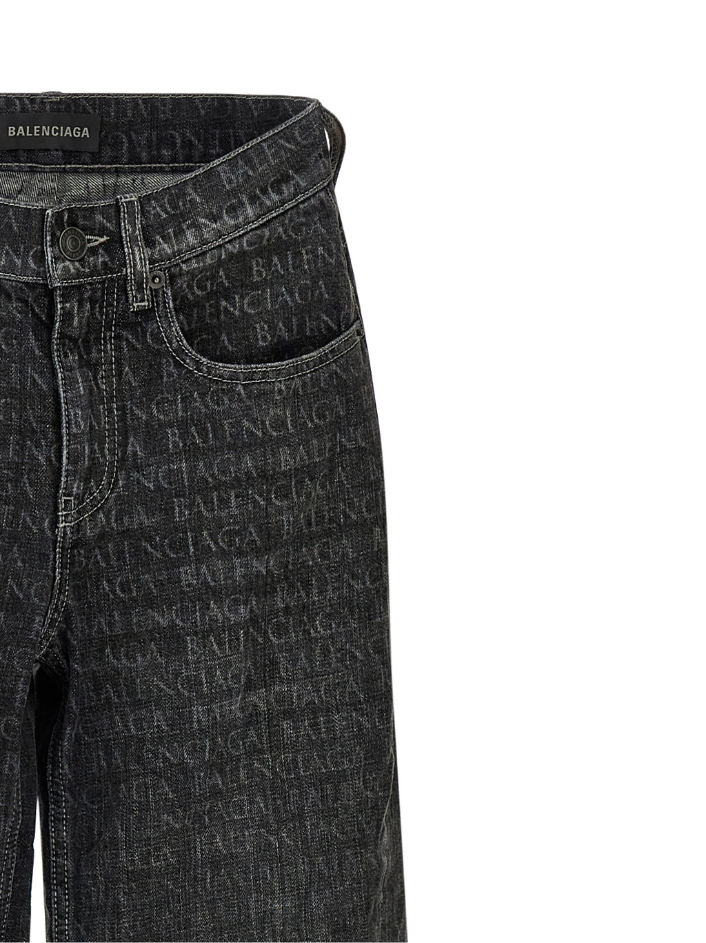 Balenciaga Black Cotton Flared Jeans