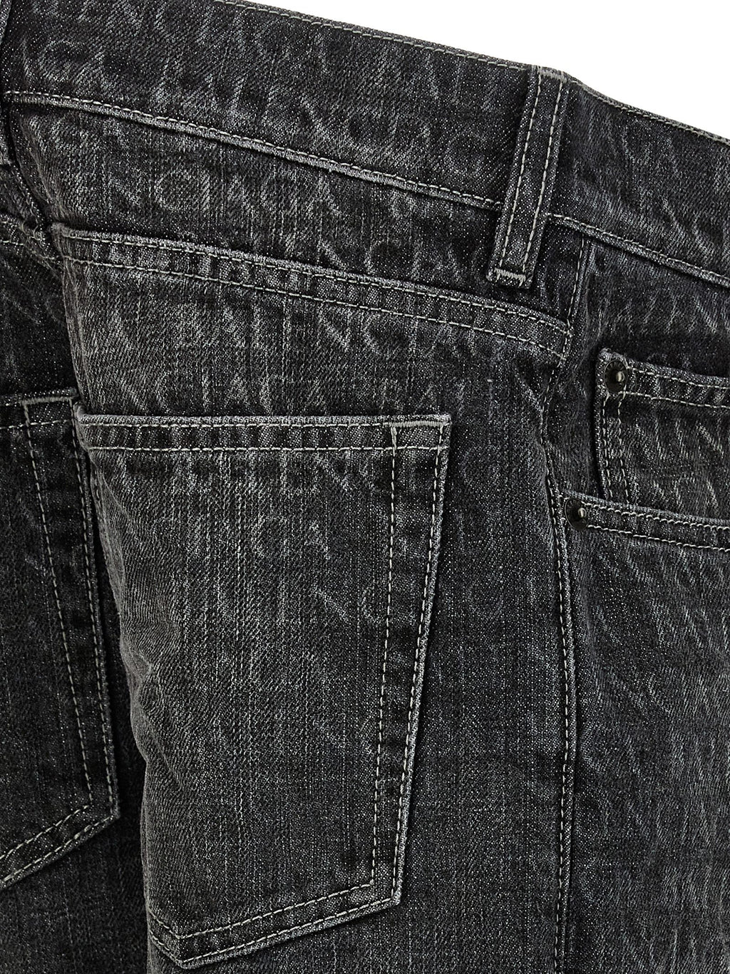 Balenciaga Black Cotton Flared Jeans