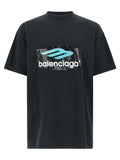 Balenciaga Black Cotton T-Shirt