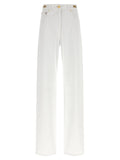 Versace White Cotton Straight-Leg Jeans