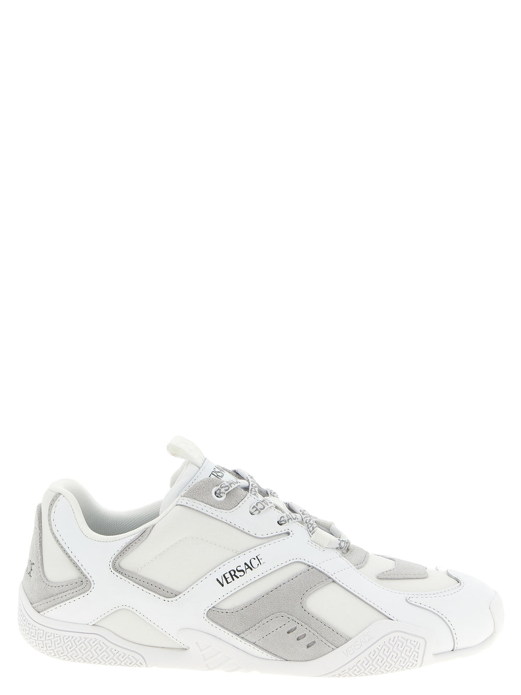 Versace White Calfskin Athletic Sneakers