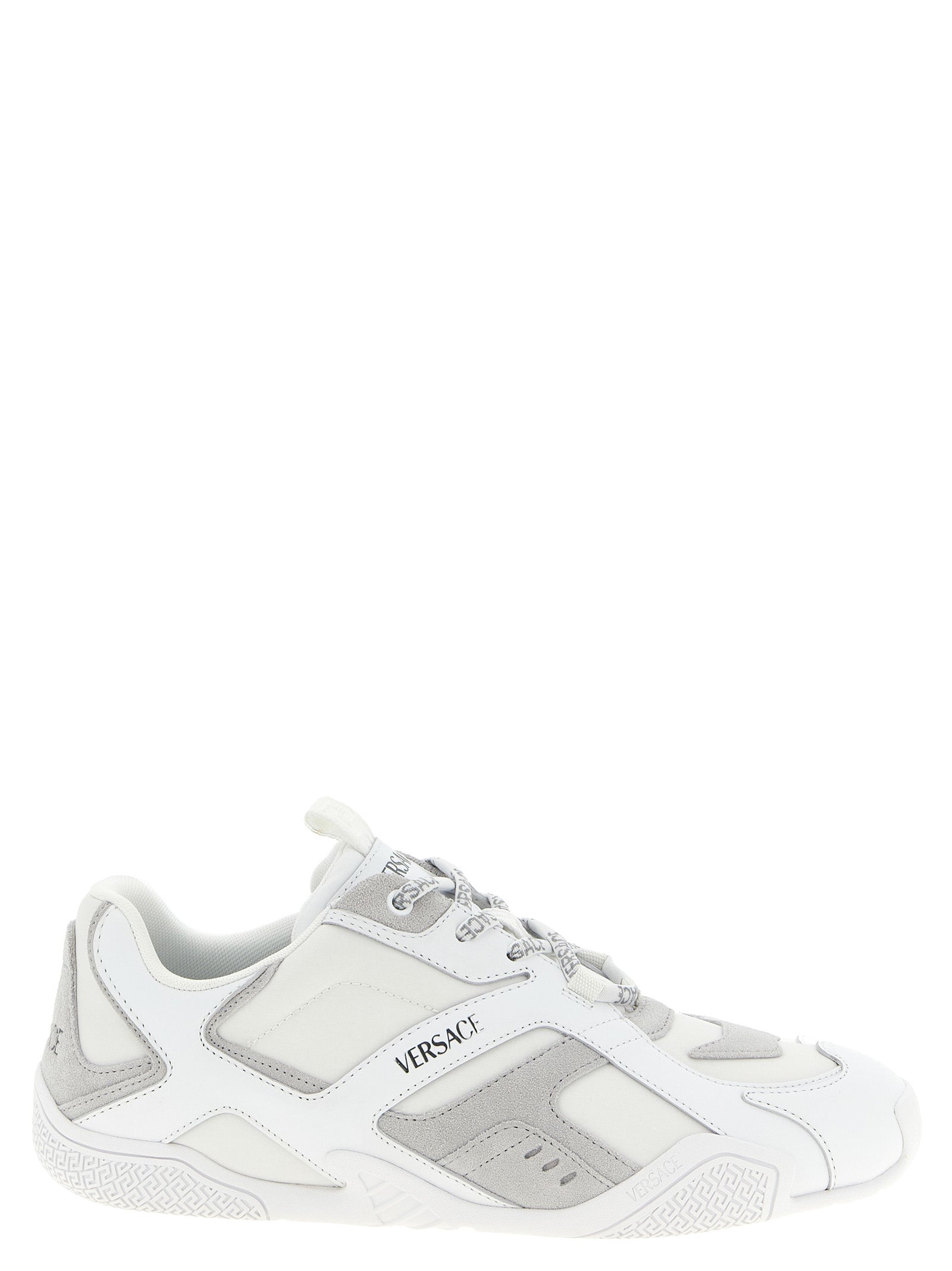 Versace White Calfskin Athletic Sneakers