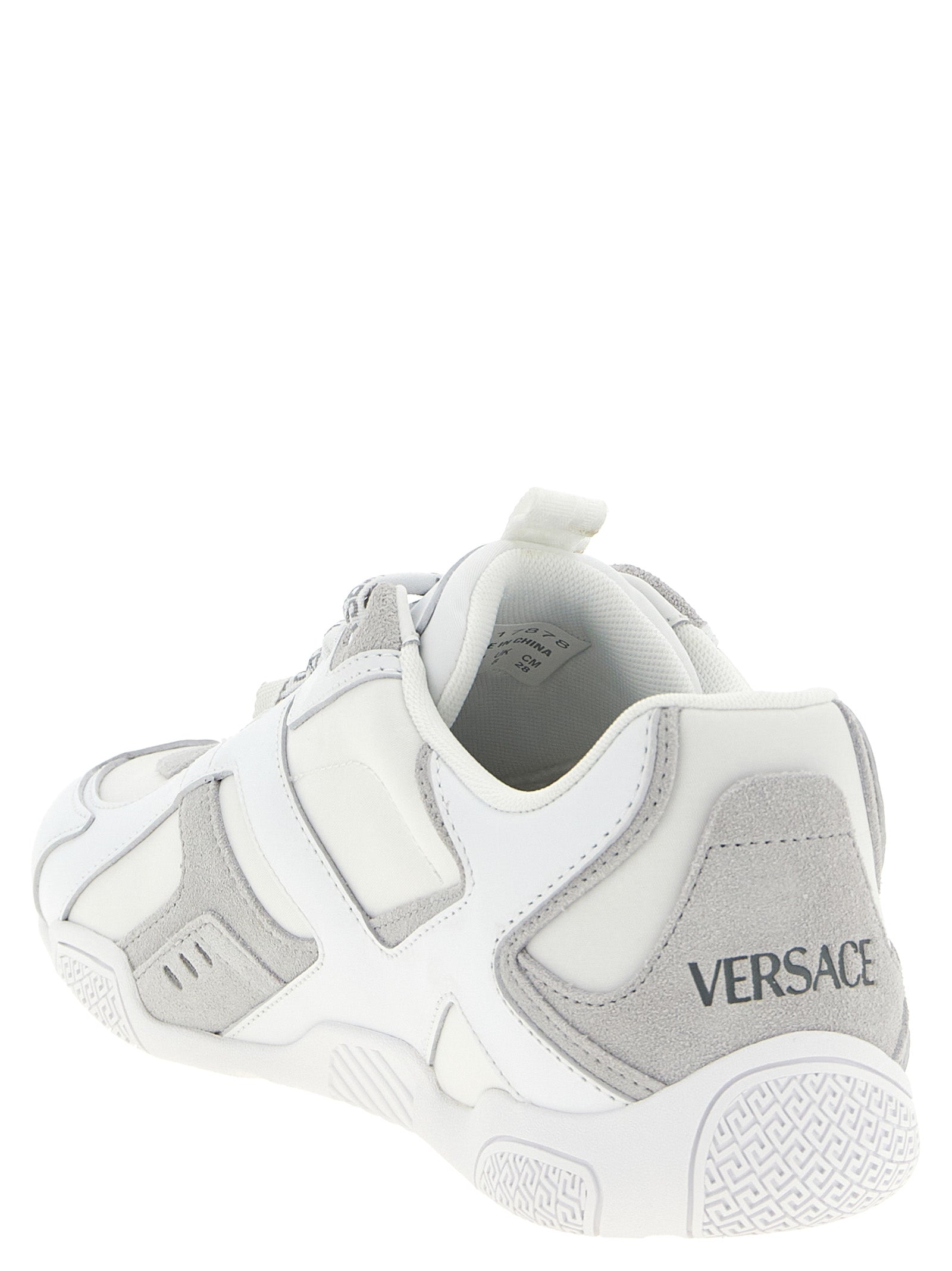 Versace White Calfskin Athletic Sneakers