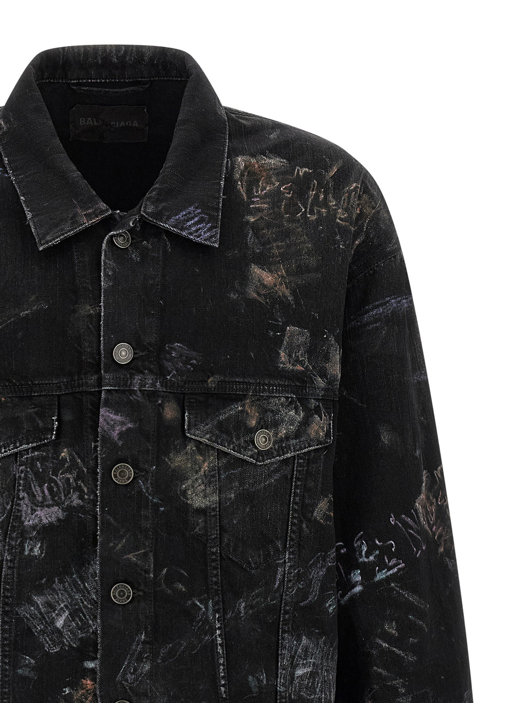 Balenciaga Black Cotton Denim Jacket