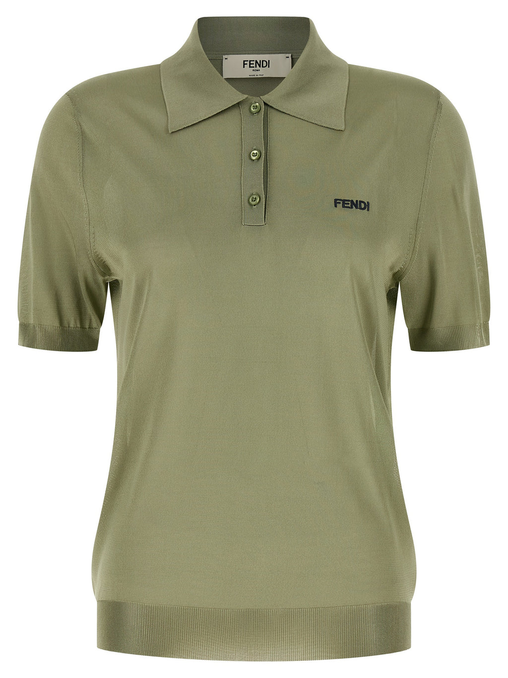 Fendi Bicolor Viscose Polo Shirt