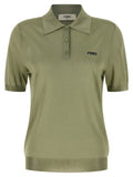 Fendi Bicolor Viscose Polo Shirt