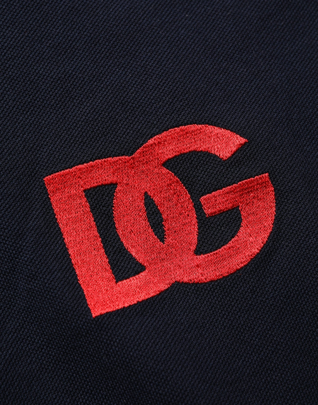 Dolce & Gabbana Black DG Logo Print Short Sleeve Polo T-shirt