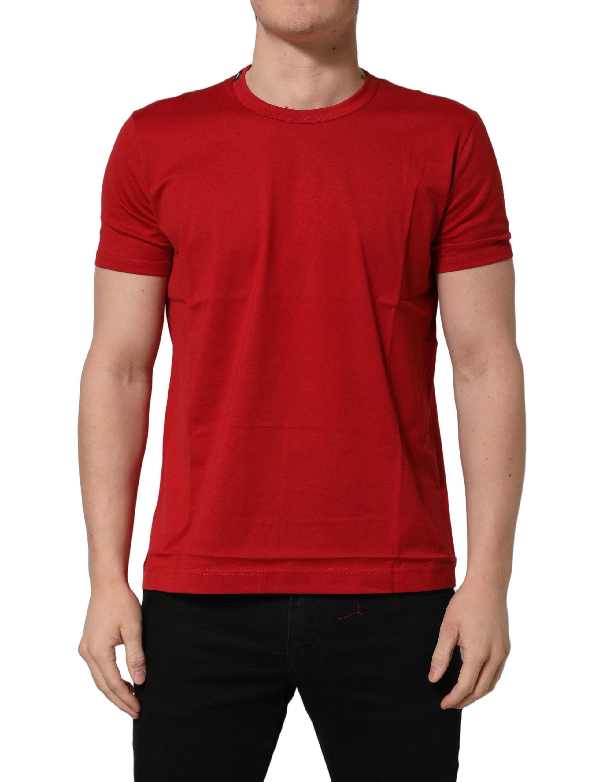 Dolce & Gabbana Red Goodluck 2023 Cotton Crew Neck T-shirt