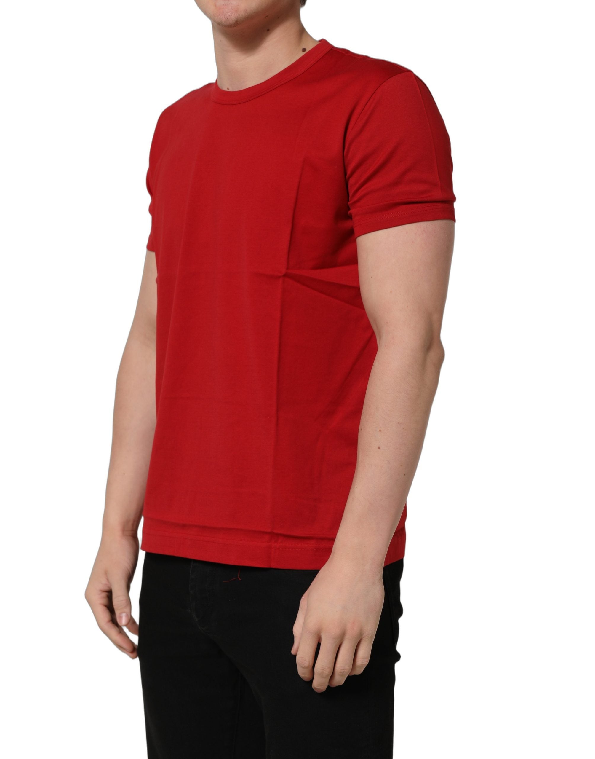 Dolce & Gabbana Red Goodluck 2023 Cotton Crew Neck T-shirt