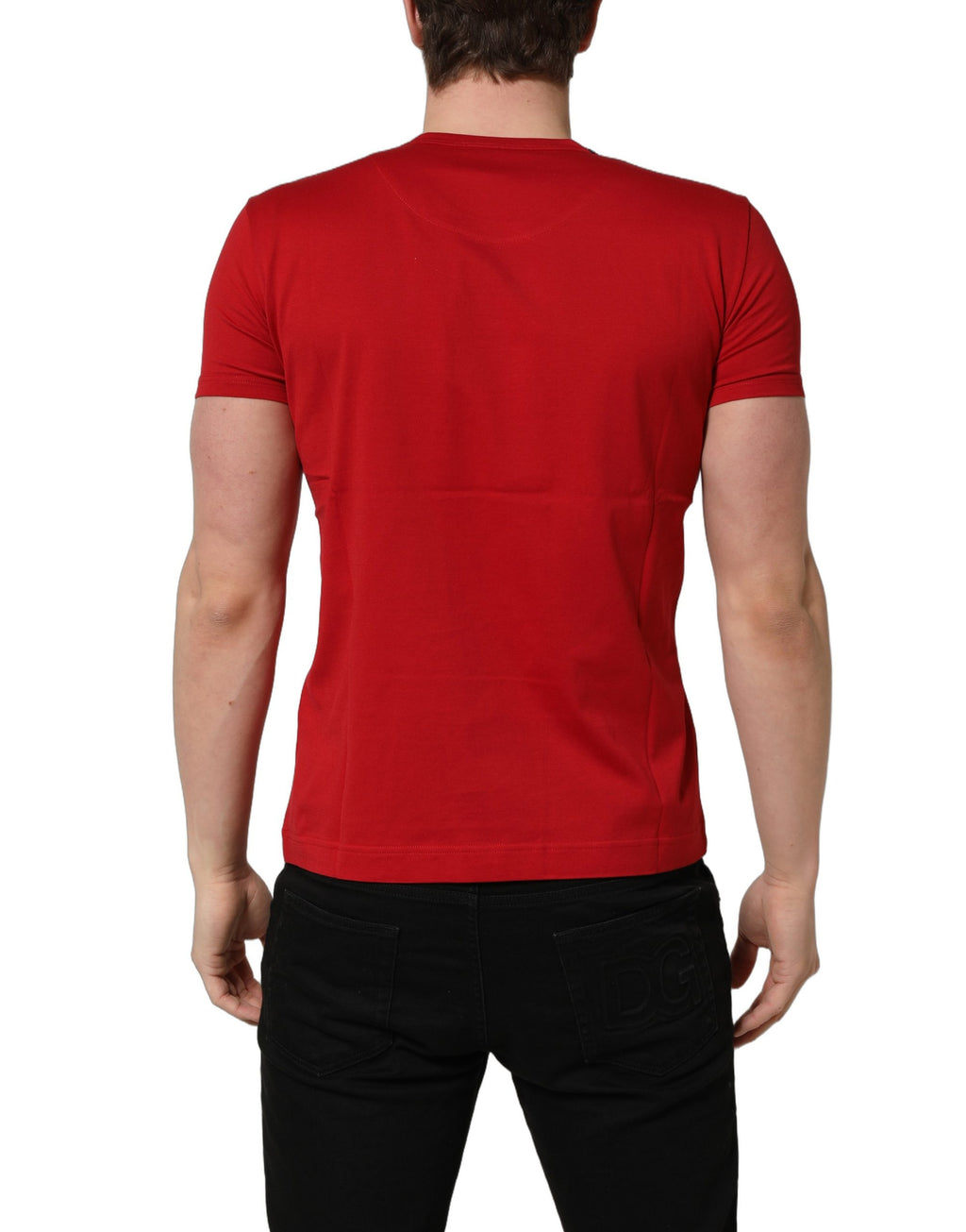 Dolce & Gabbana Red Goodluck 2023 Cotton Crew Neck T-shirt