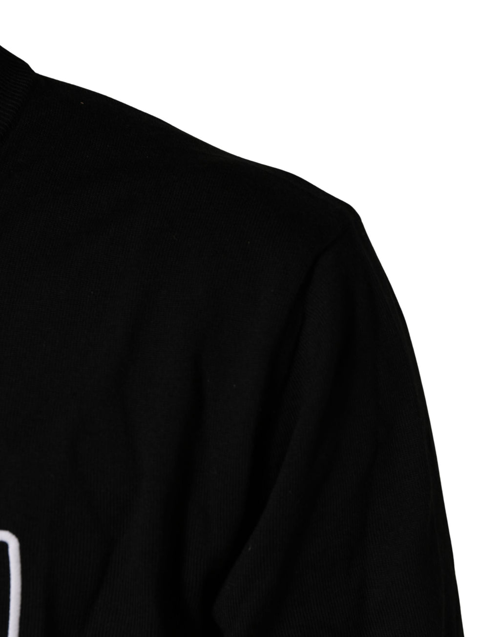 Dolce & Gabbana Black Graphic Logo Crew Neck Wool Pullover Sweater