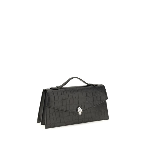 Alexander McQueen Black Calf Leather Bos Taurus Handbag